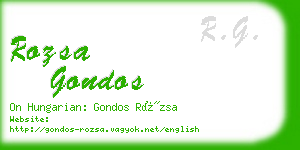 rozsa gondos business card